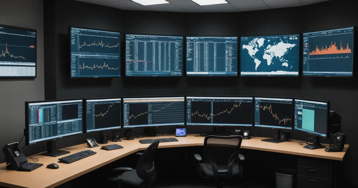 Two-person sports desk with game-day workflow on screens